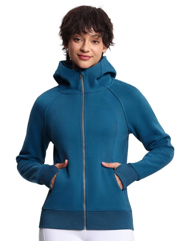 Teal Fleece-Lined Sports Hoodie