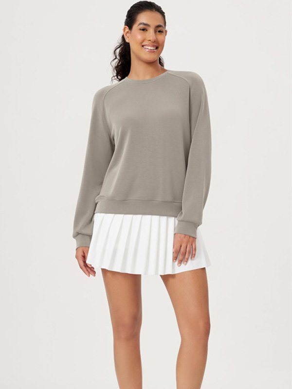 Taupe Sweatshirt with Tennis Skirt