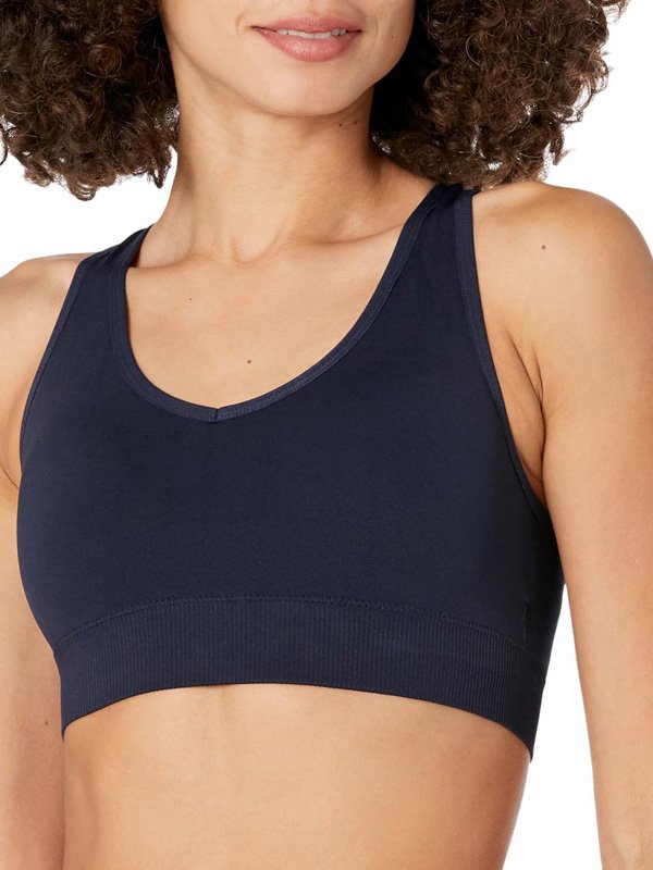 Navy Scoop Sports Bra