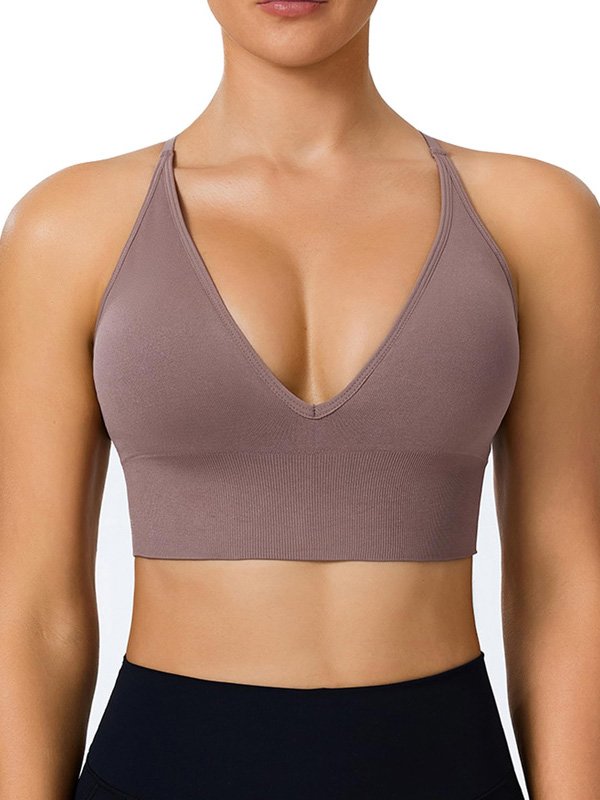 Mauve Seamless Sports Bra