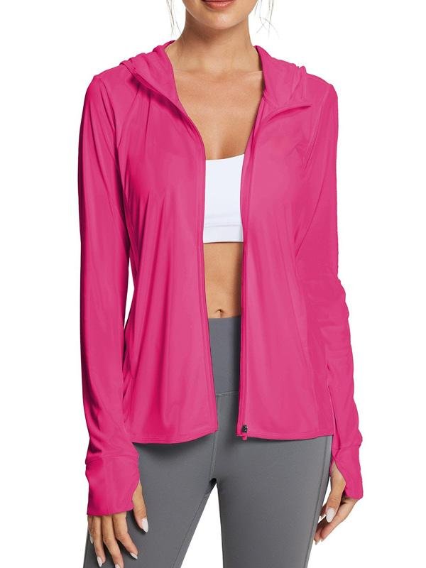 Hot Pink Zip Hoodie for Workouts