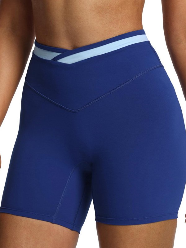 Crossover Waist Sports Shorts