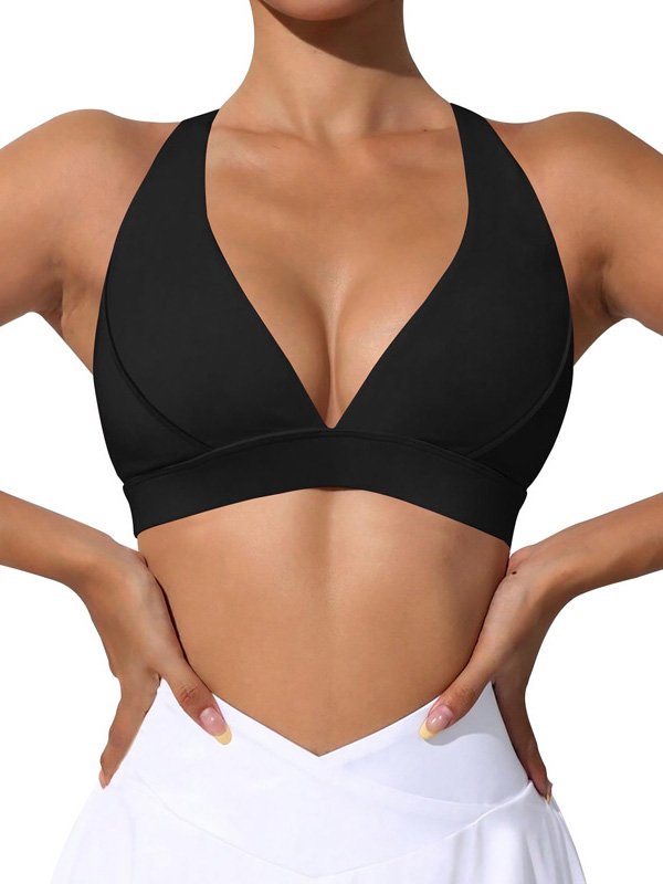 Sleek Black Yoga Bra