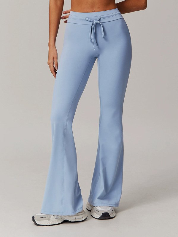 Light Blue Flared Gym Pants