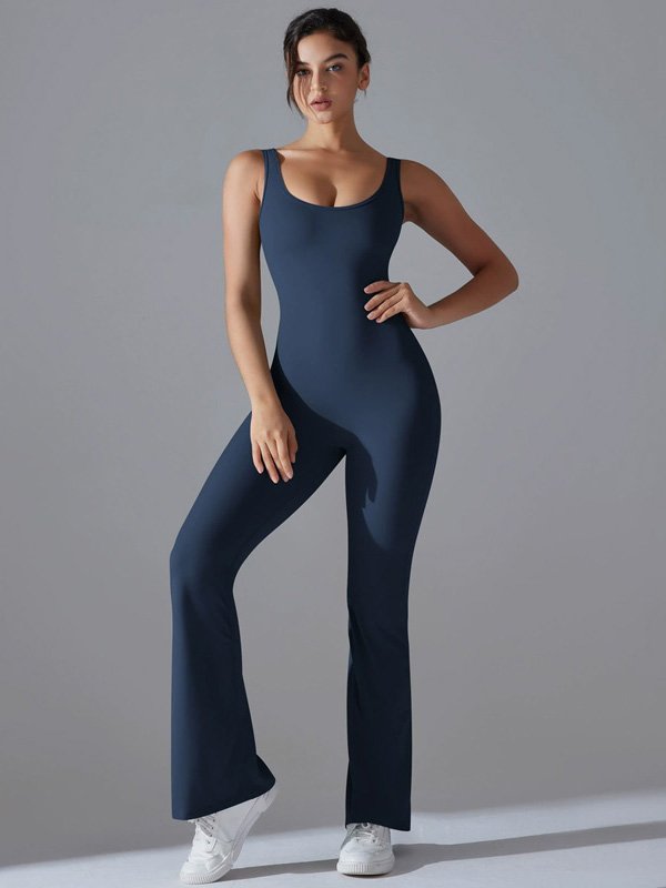 Deep Navy Flare Bodysuit