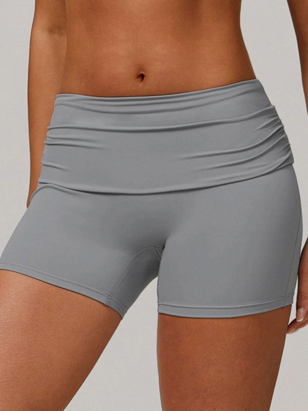 Ruched Waist Yoga Shorts