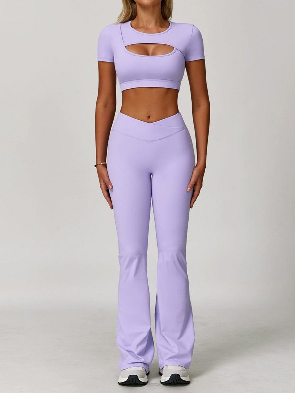 Lavender V-Waist Yoga Set