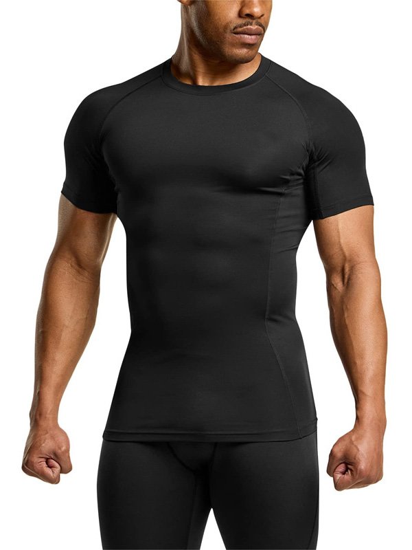 Black Short Sleeve Compression Tee