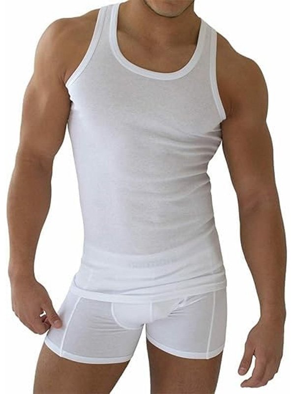 Tight White Ribbed Tank