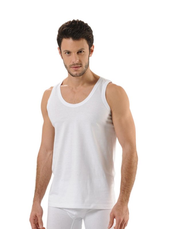 Classic White Cotton Undershirt