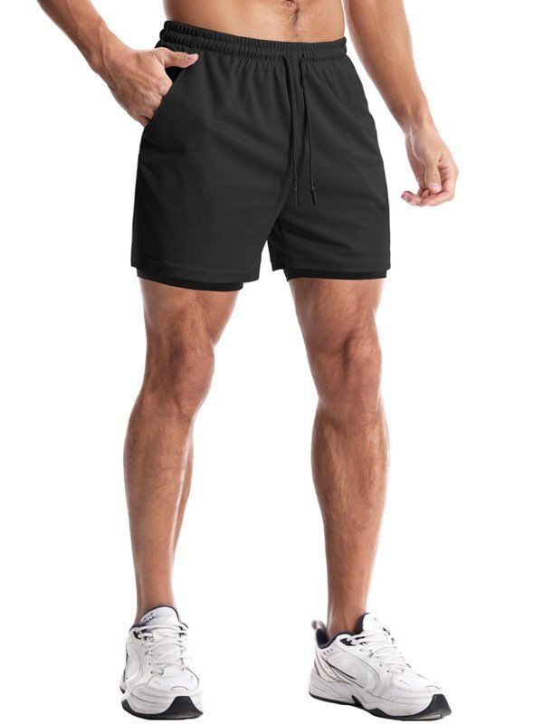 Black Performance Lined Shorts