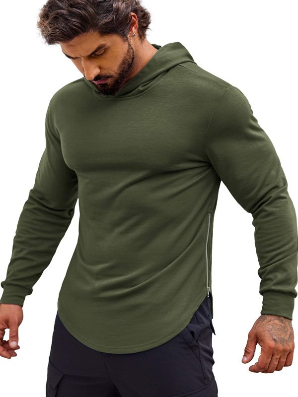 Green Muscle Fit Hoodie