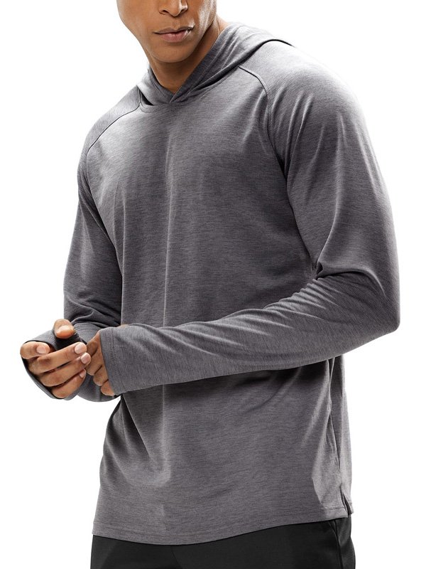 Gray Stretch Fitness Hoodie