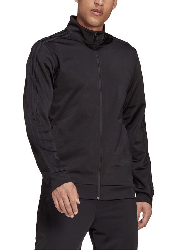 Black Zip-Up Track Jacket