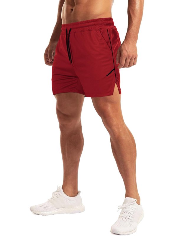 Red Athletic Split Shorts