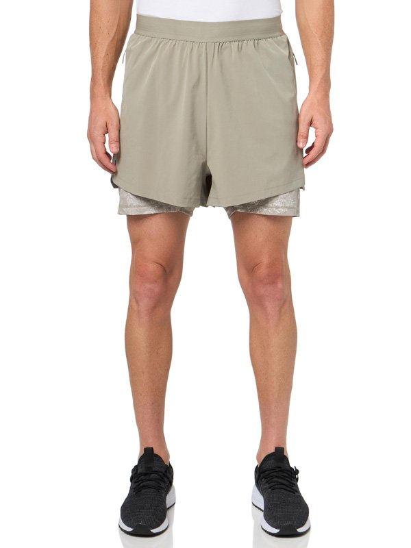 Khaki Double Layer Running Shorts