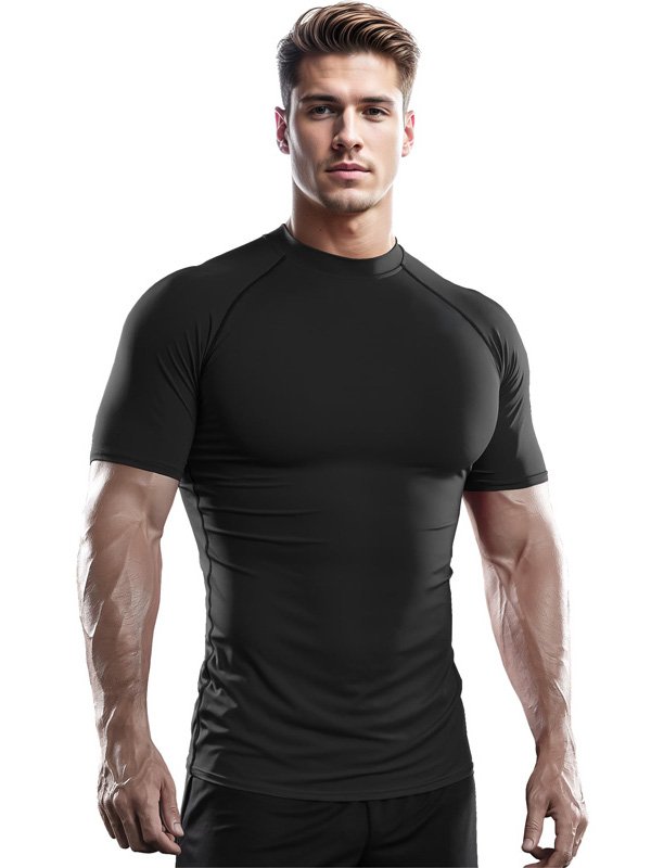 Fitted Black Workout Shirt