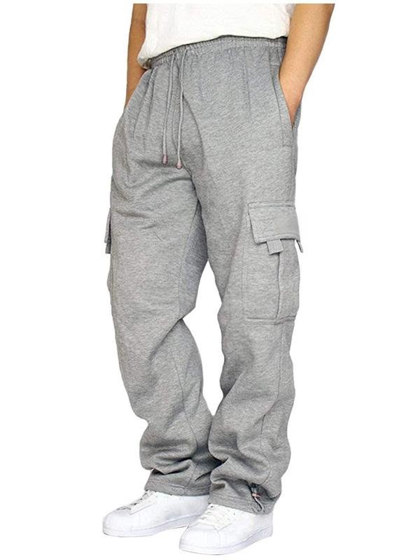 Loose Fit Gray Cargo Sweatpants