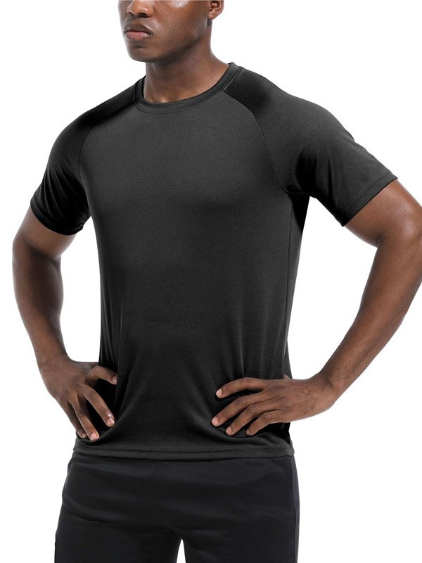 Black Athletic Mesh Tee