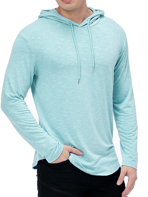 Aqua Heathered Workout Hoodie