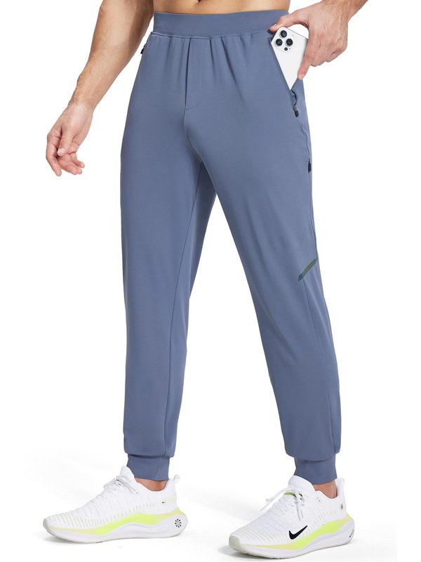 Blue Tech Joggers with Pocket