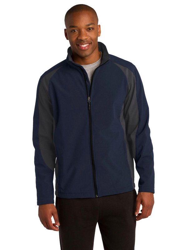 Navy Contrast Panel Jacket