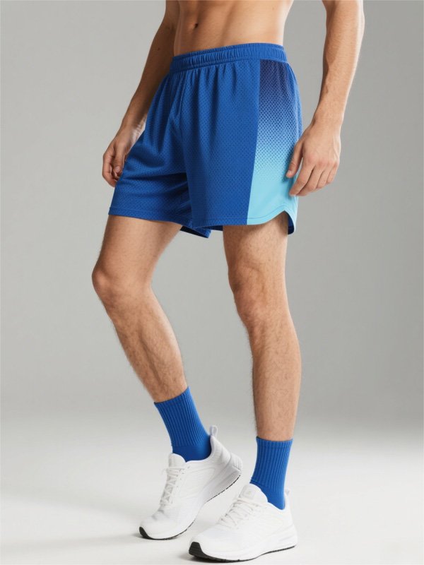 Blue Reflective Mesh Shorts