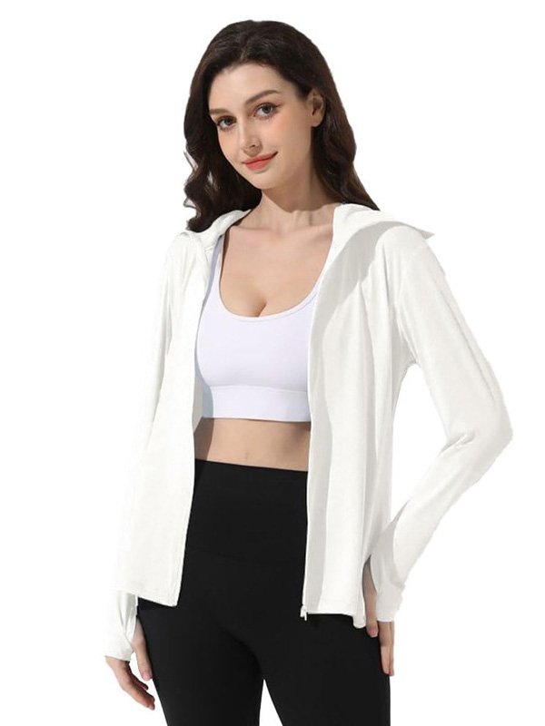 White Zip Hoodie
