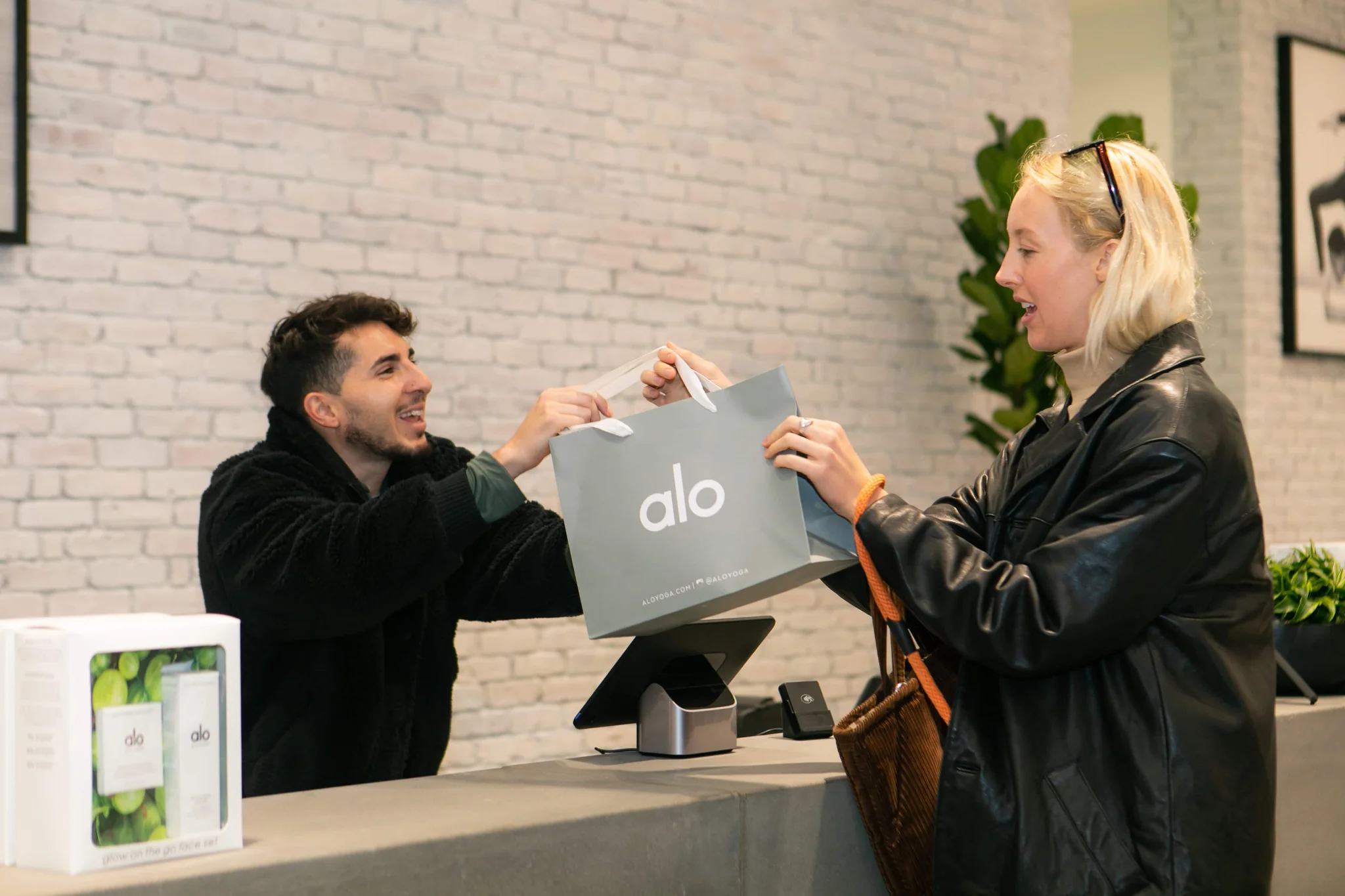 Happy Customer Shopping Experience