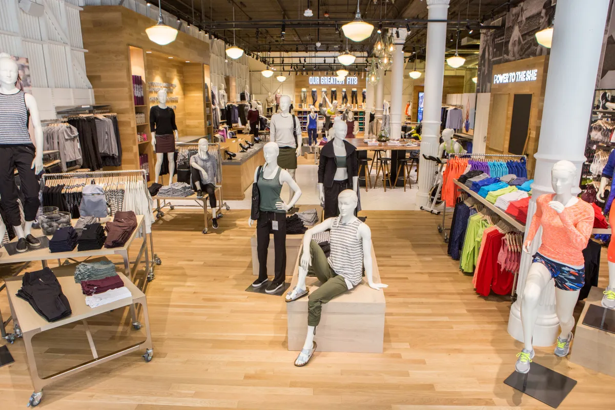 Athleta store interior with mannequins