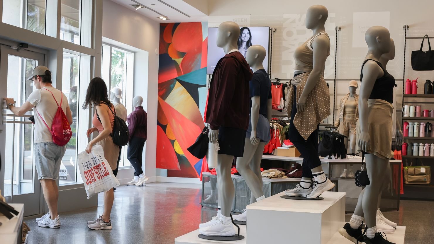 Lululemon store interior with mannequins