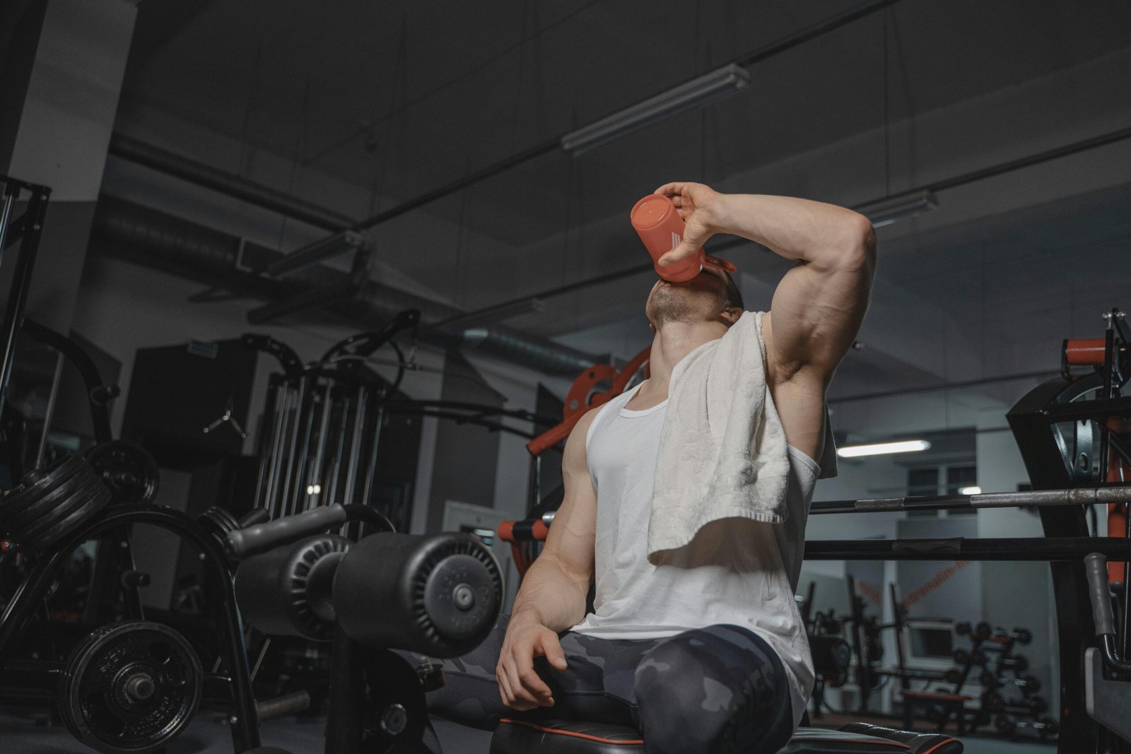Man Drinking Protein Shake After Workout