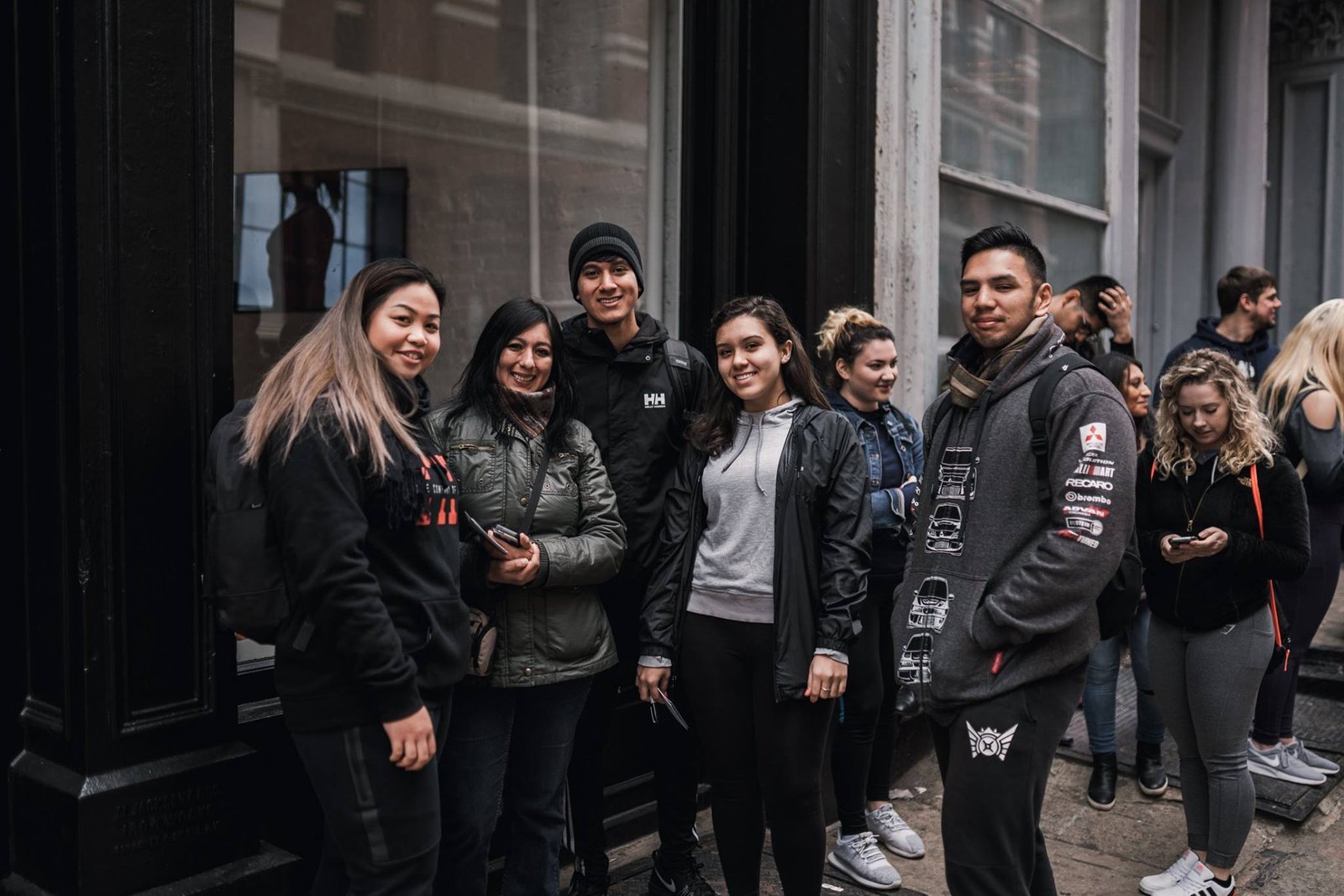 Gymshark pop-up store with long lines of fans waiting