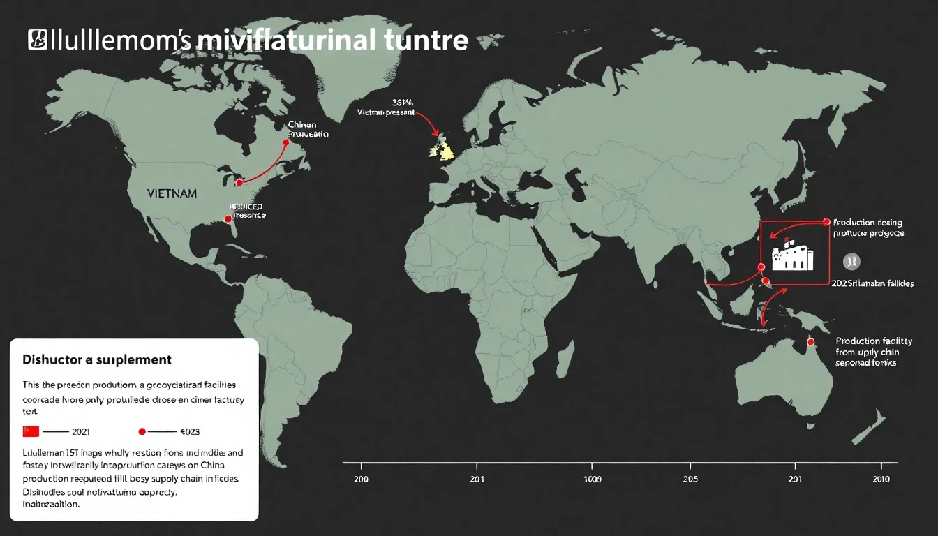 Lululemon’s main manufacturing regions