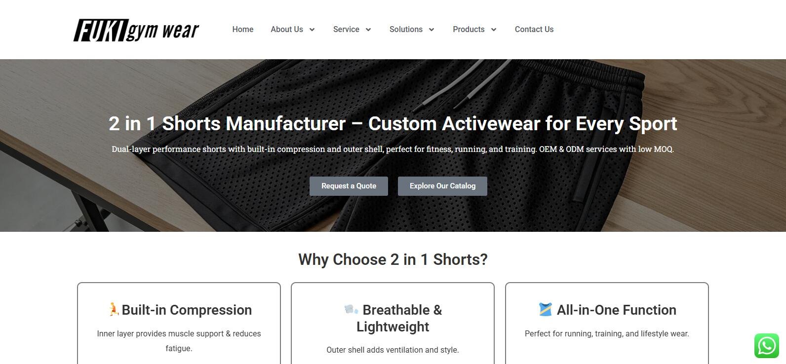 2 in 1 Shorts Manufacturer