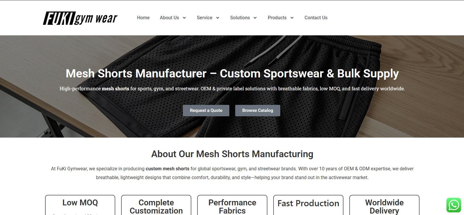 Mesh Shorts Manufacturer
